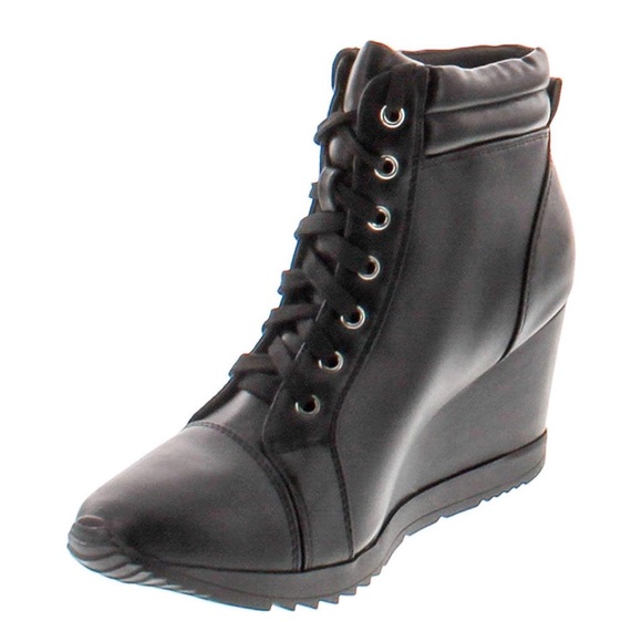 New Sporty High Top Wedge Bootie - Picture 3 of 5